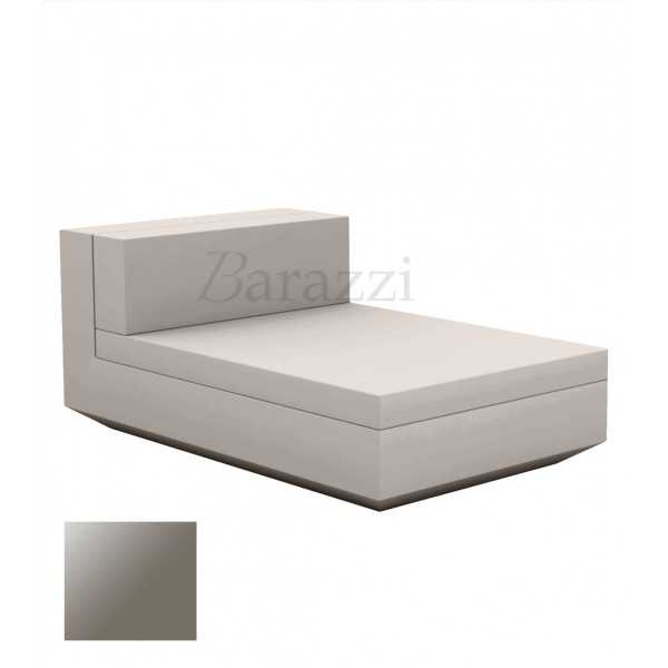 Vela Sofa Lacquered Armless Chaise longue Central Taupe Vondom