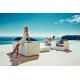 Garden Furniture White Lacquered Sofa, Chair and Coffee Table ULM by Ramon Esteve Vondom