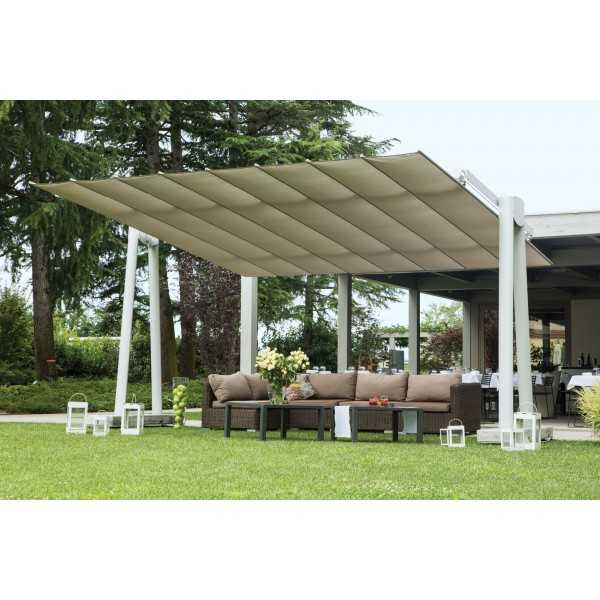 Flexy XL Giant Umbrella with Tilting and Retractable Awning by Fim
