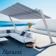 Flexy Zen Large Sun Umbrella with 2 side posts