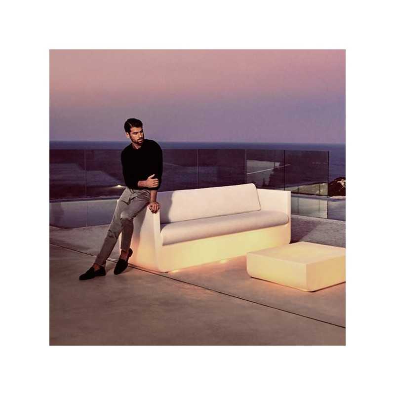 ULM Outdoor Polyethylene Sofa with White Led Light by Vondom