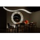 Lampe Murale LUCKY EYE L avec Miroir et Lampes OLED (ici avec Luminaire FLYING RIBBON)