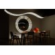 LUCKY EYE L Wall Lamp and Mirror with OLEDs (shown here with FLYING RIBBON Pendant Light)