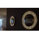 LUCKY EYE S and LUCKY EYE L Round Wall Lamps with Mirror and starburst OLED Lights