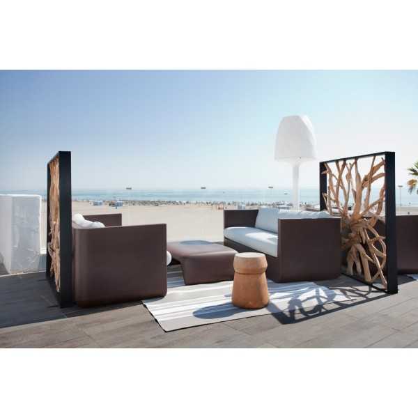 Deux Sofas ULM version Bronze Mates par Vondom au Marina Beach CLub de Valence 