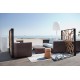 Two Sofas in Bronze Matt version by Vondom at Marina Beach club in Valencia