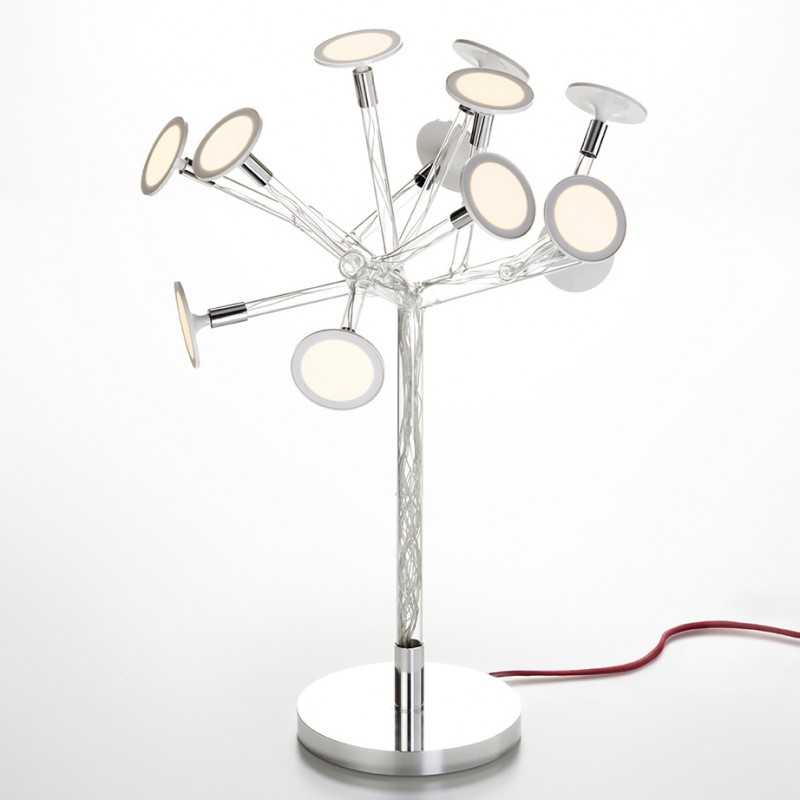BONSAI Tree-Shaped Table Lamp with Blown Glass Structure and OLED Lights