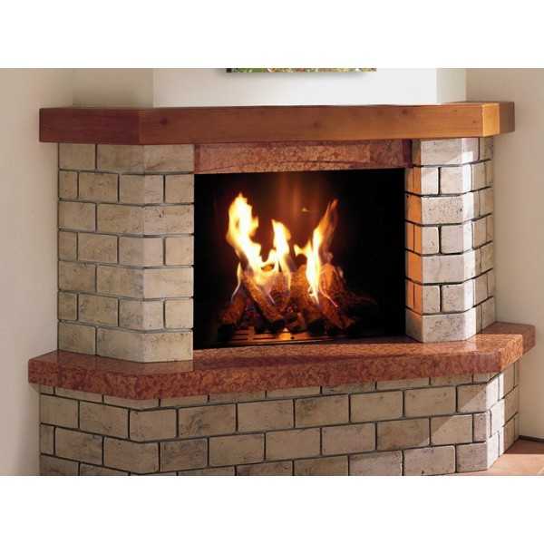 Wood Fireplace transformed into a Gas Fireplace with Focus 60. Log set sold separately