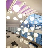 GLOBO Round Pendant Lamps Composition. Ideal for a Hotel Lobby