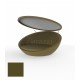 ULM Daybed Round with Parasol Khaki Polyethylene Matt Vondom