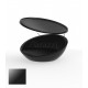 ULM Daybed Round with Parasol Black Polyethylene Lacquered Vondom