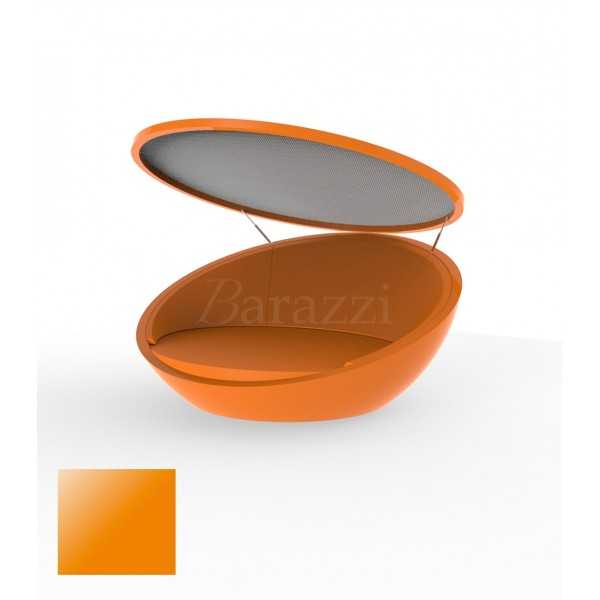 ULM Daybed Round with Parasol Orange Polyethylene Lacquered Vondom