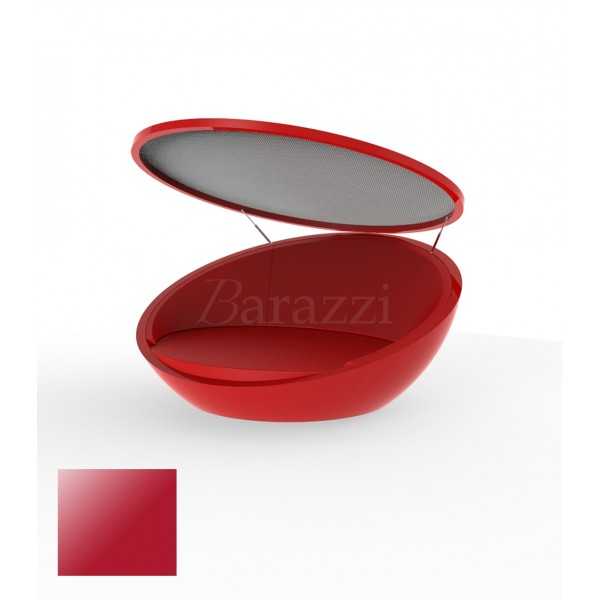 ULM Daybed Round with Parasol Red Polyethylene Lacquered Vondom