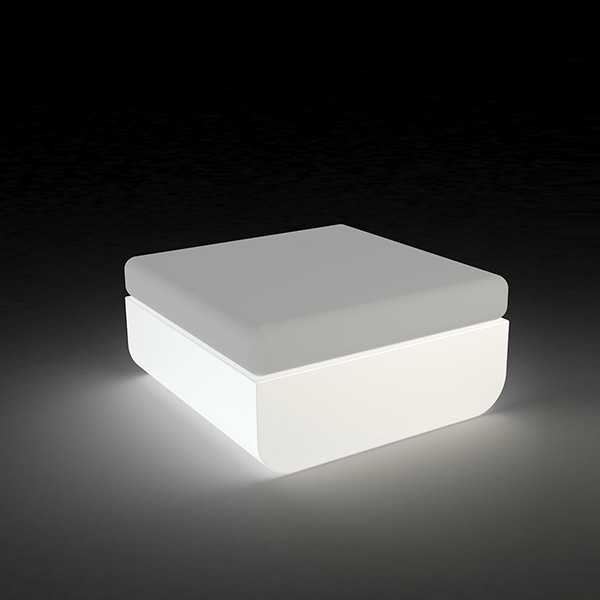 ULM Pouf Luz - Outdoor White Led Light Stool