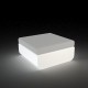 ULM Pouf Luz - Siège Carré Lumineux Blanc avec Coussin