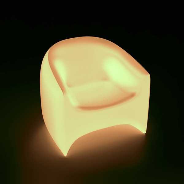 BLOW Armchair RGB Lounge Chair with Multicolor Led Light by Vondom