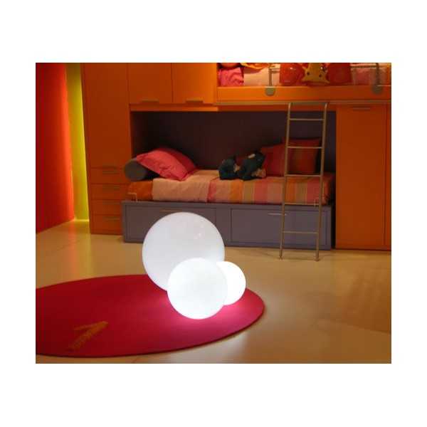 GLOBO 50 Wireless Bubble Floor Lamp 50 cm Diameter made of Matt Polyethylene