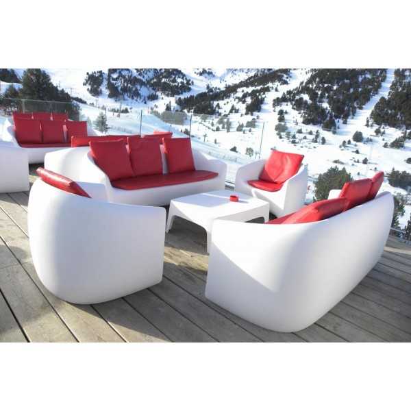 BLOW Sofa Outdoor Garden Lounge Couch with Matt Polyethylene