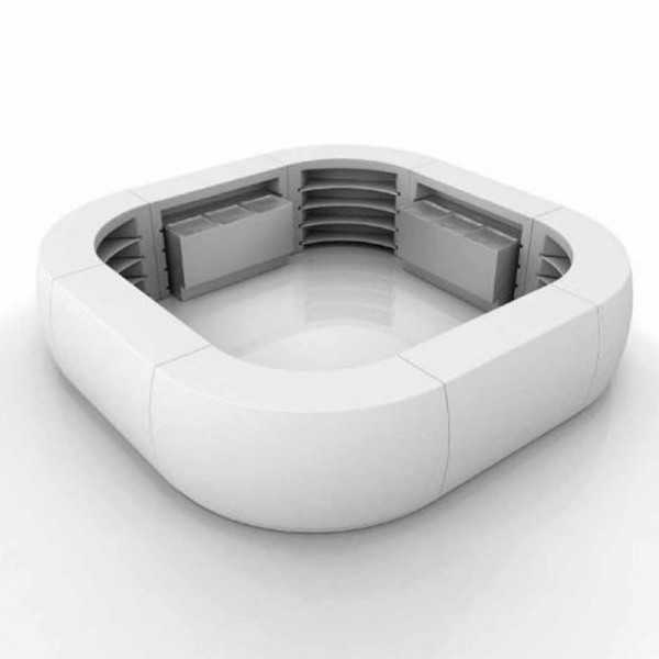 Composition possible de Bar Design avec les module Fiesta 180 et Curva - Vondom