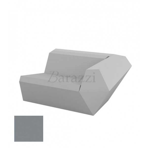 FAZ Sofa Left Steel Matt Polyethylene Vondom