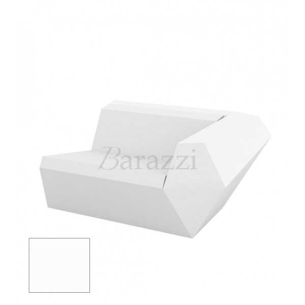 FAZ Sofa Left White Matt Polyethylene Vondom