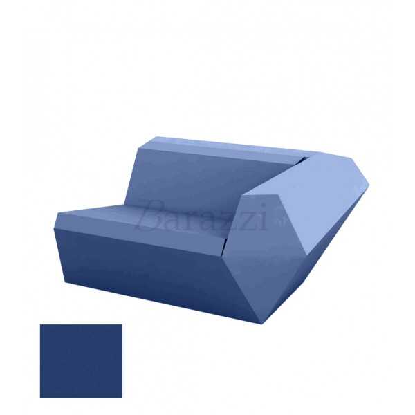 FAZ Sofa Gauche Bleu Polyethylene Mat Vondom