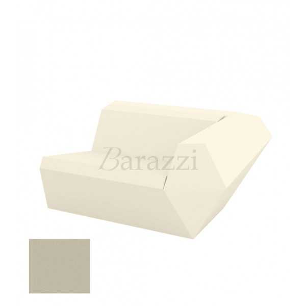 FAZ Sofa Gauche Ecru Polyethylene Mat Vondom