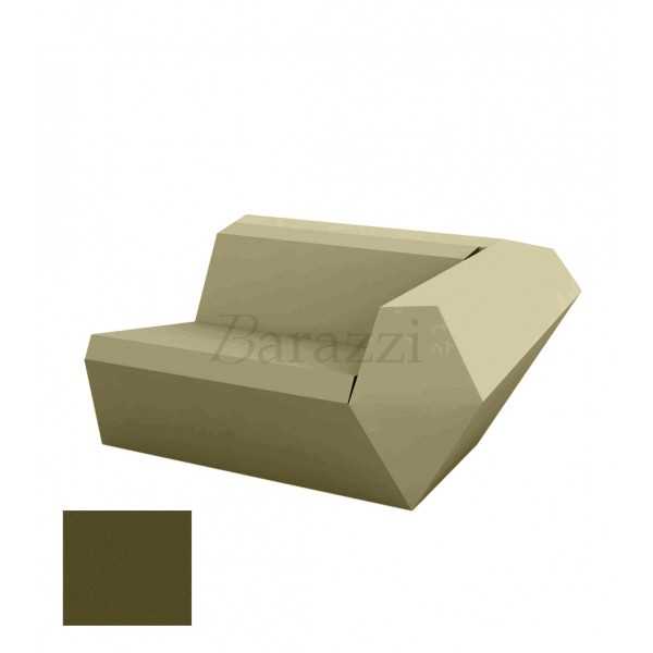 FAZ Sofa Gauche Kaki Polyethylene Mat Vondom