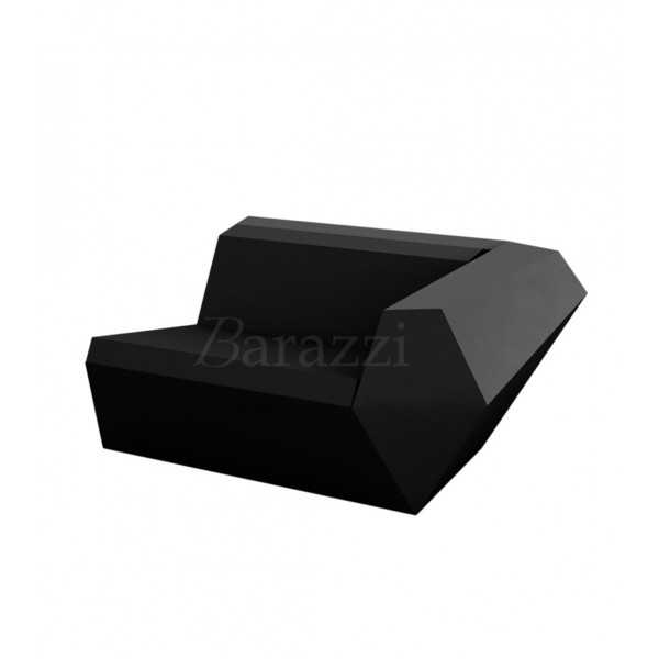  FAZ Sofa Gauche Noir Polyethylene Mat Vondom