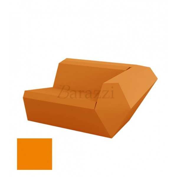 FAZ Sofa Gauche Orange Polyethylene Mat Vondom