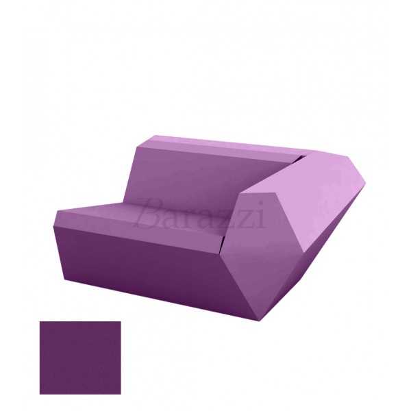 FAZ Sofa Gauche Prune Polyethylene Mat Vondom 