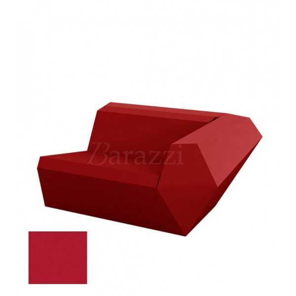 FAZ Sofa Left Red Matt Polyethylene Vondom