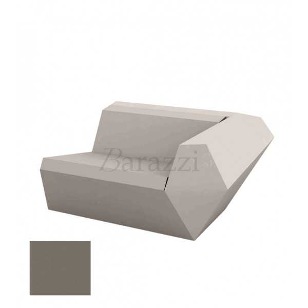 FAZ Sofa Gauche Taupe Polyethylene Mat Vondom