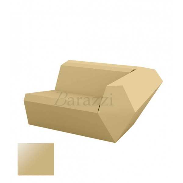 FAZ Sofa Left Beige Lacquered Polyethylene Vondom