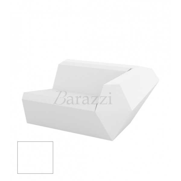FAZ Sofa Left White Lacquered Polyethylene Vondom