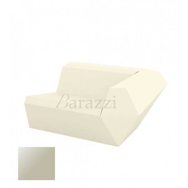 FAZ Sofa Left Ecru Lacquered Polyethylene Vondom