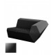 FAZ Sofa Gauche Noir Polyethylene Laque Vondom