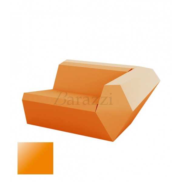 FAZ Sofa Gauche Orange Polyethylene Laque Vondom