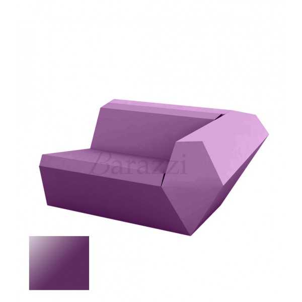 FAZ Sofa Gauche Prune Polyethylene Laque Vondom