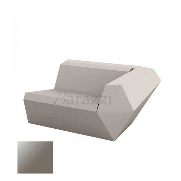 FAZ Sofa Left Taupe Lacquered Polyethylene Vondom