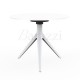 MARI-SOL Round Table White 3-Leg Base White HPL Table Top for Professionals