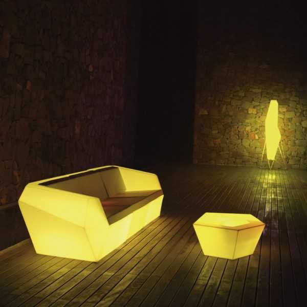 Sofa and Table with Rainbow Light Faz Vondom