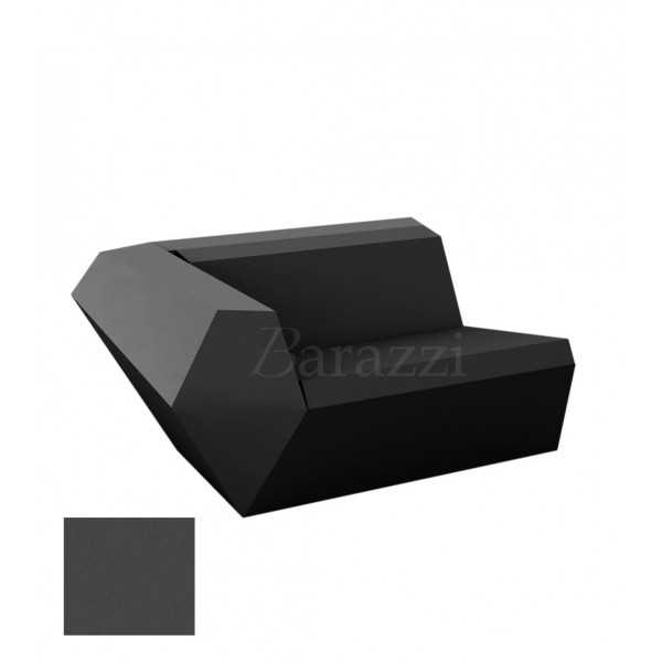 FAZ Sofa Droit Anthracite Polyethylene Mat Vondom