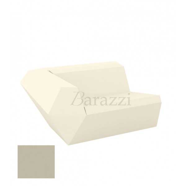 FAZ Sofa Droit Ecru Polyethylene Mat Vondom