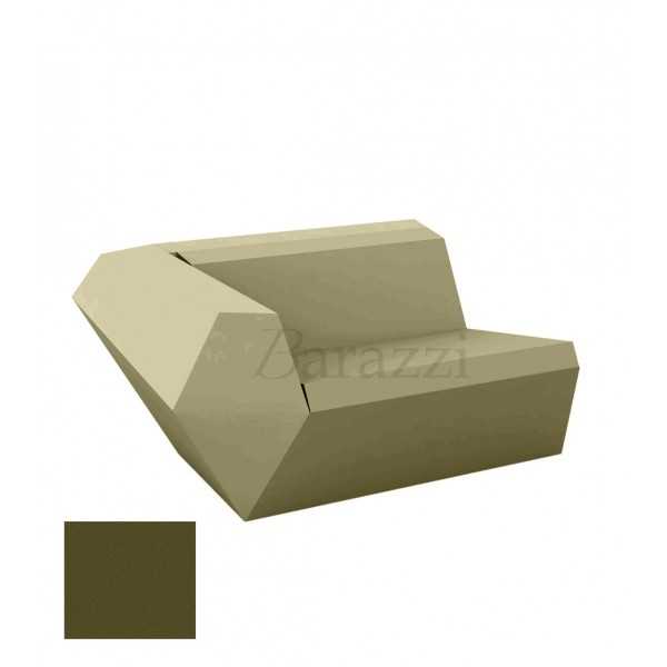 FAZ Sofa Droit Kaki Polyethylene Mat Vondom