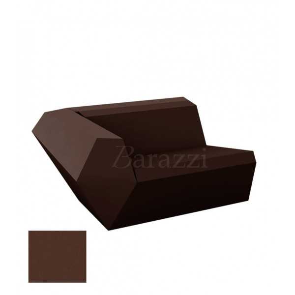 FAZ Sofa Droit Marron Polyethylene Mat Vondom