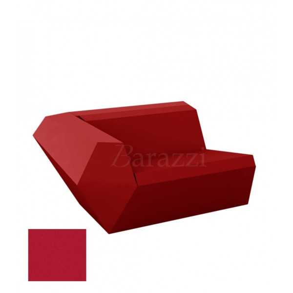 FAZ Sofa Red Right Matt Polyethylene Vondom