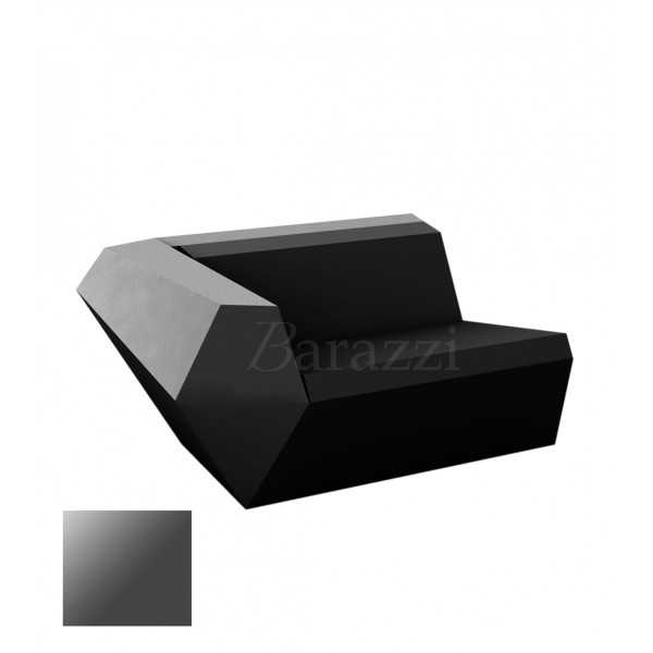 FAZ Sofa Right Anthracite Lacquered Polyethylene Vondom