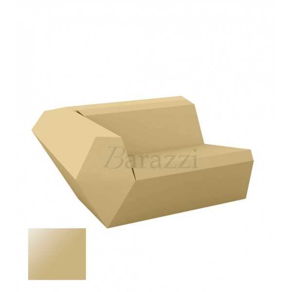 FAZ Sofa Droit Beige Polyethylene Laque Vondom