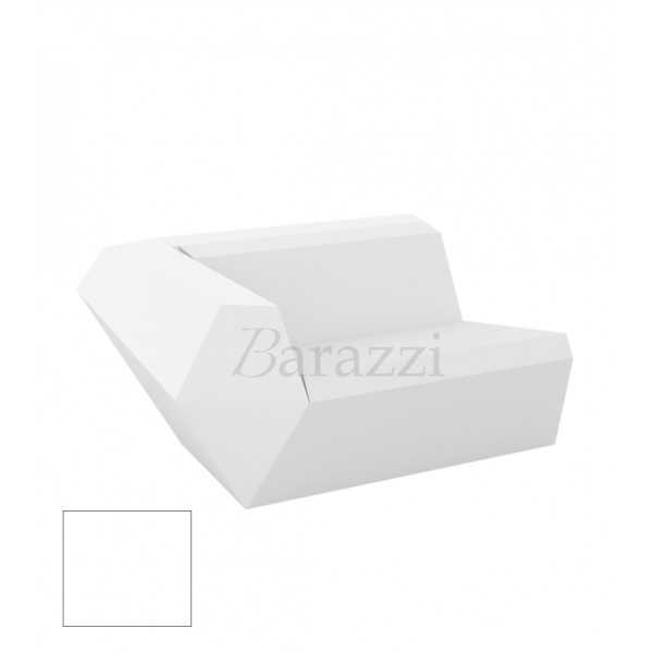 FAZ Sofa Droit Blanc Polyethylene Laque Vondom